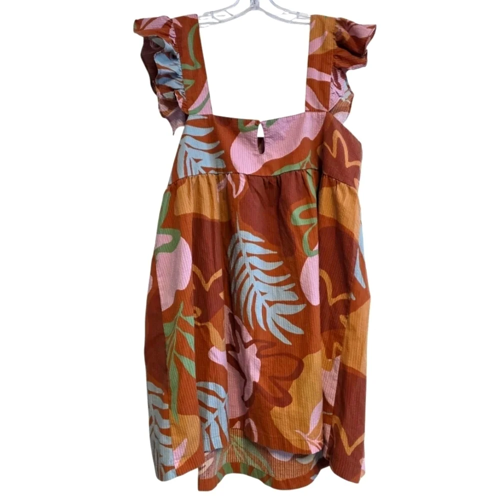 Open Edit Floral Baby Doll Ruffle Strap Mini Dress Size XL - Picture 2 of 7